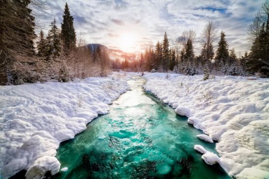 Река зимой (27 фото)