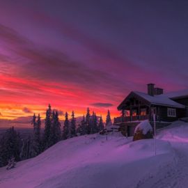 Зимний вечер в деревне (27 фото)