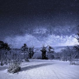 Зимнее ночное небо (29 фото)