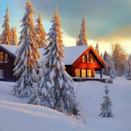 Дом зима (55 фото)