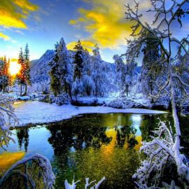 Самые красивые зимние пейзажи (69 фото)