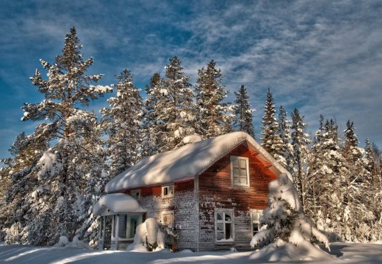 Зимний домик (61 фото)
