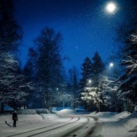 Ночь зимой (45 фото)