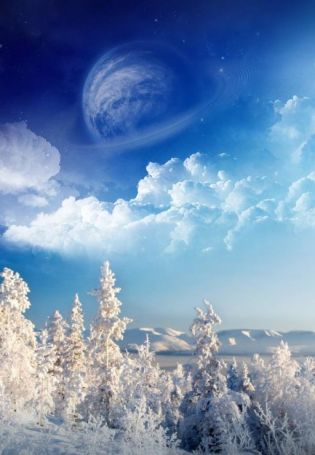 Зимние облака (55 фото)