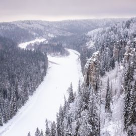 Усьвинские столбы зимой (74 фото)