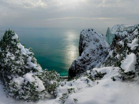 Море Крым зима (38 фото)