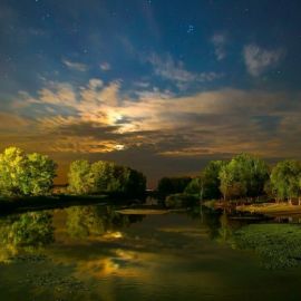 Река ночью (42 фото)