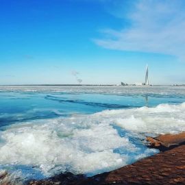 Финский залив зимой в Питере (26 фото)