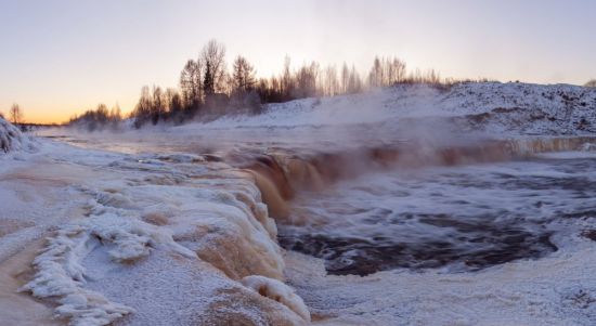 Тосненский водопад зимой (57 фото)