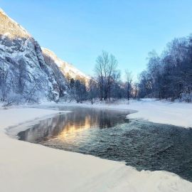Мурадымовское ущелье зимой (60 фото)