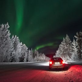 Авто ночью зимой (55 фото)