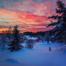 Зимнее вечернее небо (58 фото)