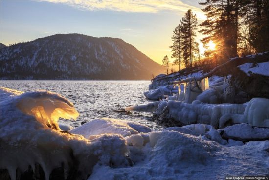Яйлю Телецкое озеро зимой (60 фото)