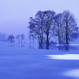 Заснеженное озеро (51 фото)