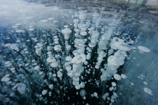 Метановые пузыри на Байкале (58 фото)