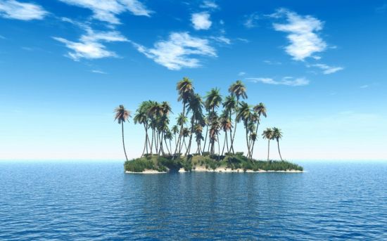 Маленький остров с пальмой (55 фото)