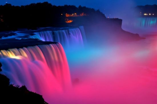 Ночной водопад (69 фото)