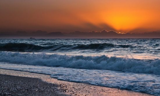 Море закат волны (45 фото)