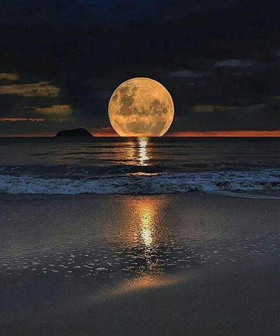 Восход и закат луны (46 фото)