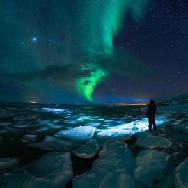 Северный ледовитый океан ночью (51 фото)