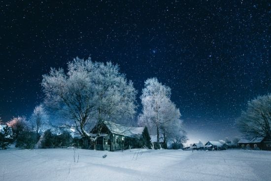 Морозное ночное небо (54 фото)