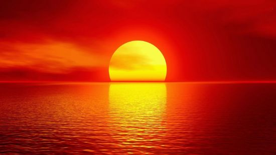 Солнце на восходе красного цвета (34 фото)