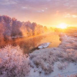 Ранний рассвет зима (40 фото)