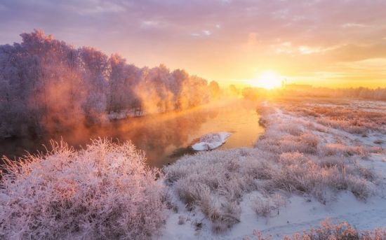 Ранний рассвет зима (40 фото)