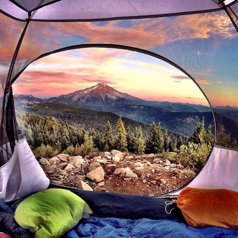 Шикарный вид из палатки
