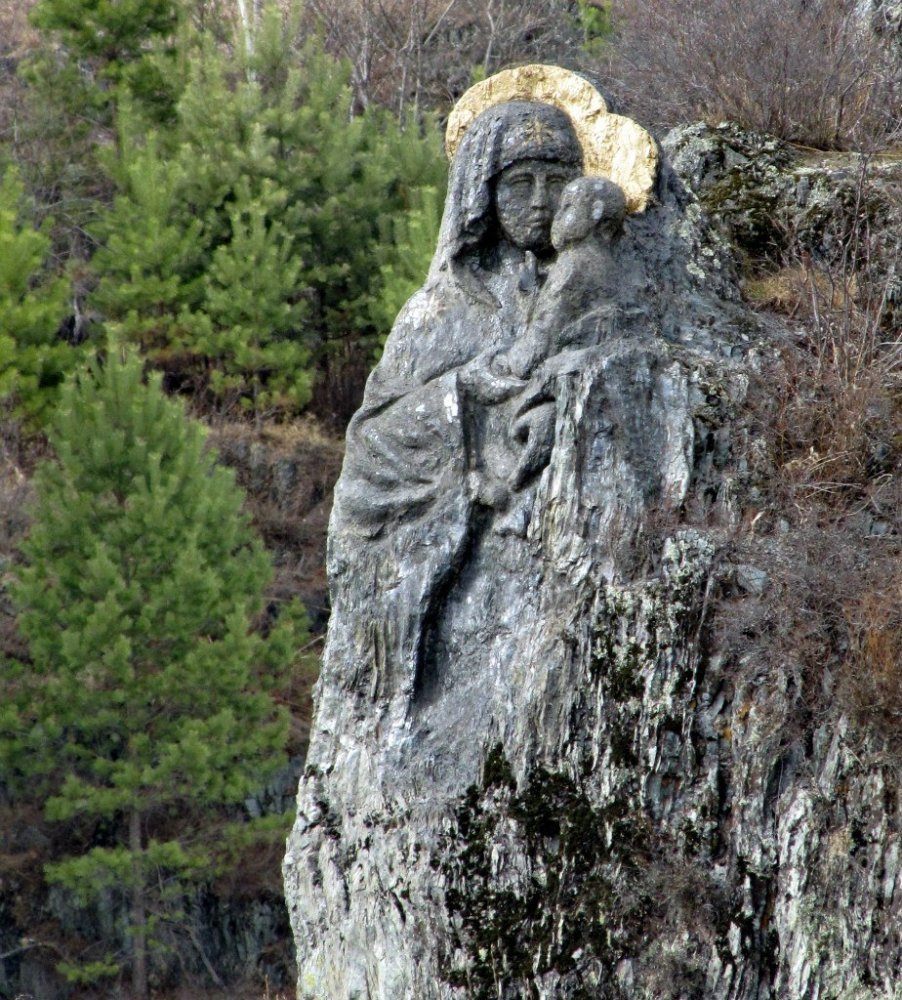 Остров Патмос Алтай икона на скале