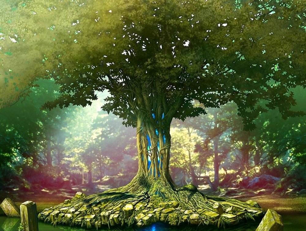 Красивое сказочное дерево