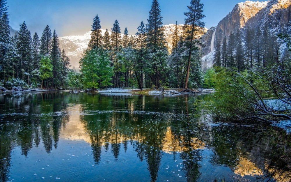 Национальный парк Йосемити Калифорния зимой