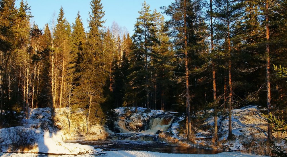 Зимняя Карелия Рускеальские водопады