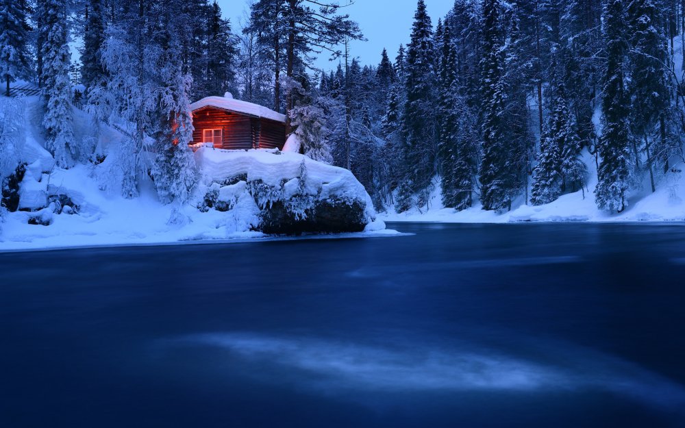 Национальный парк Оуланка Финляндия зимой