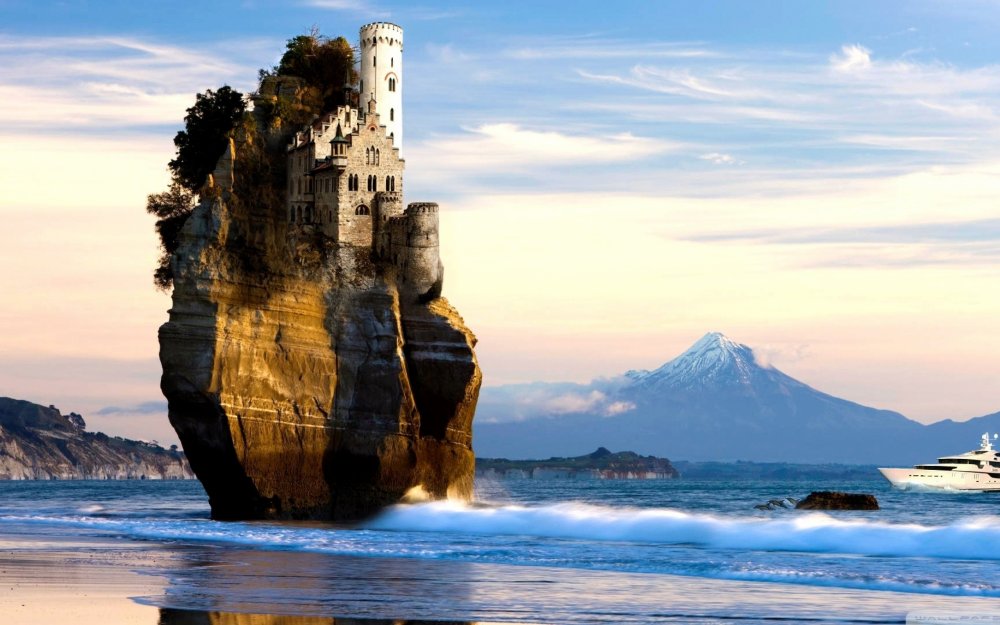 Новая Зеландия берег скала
