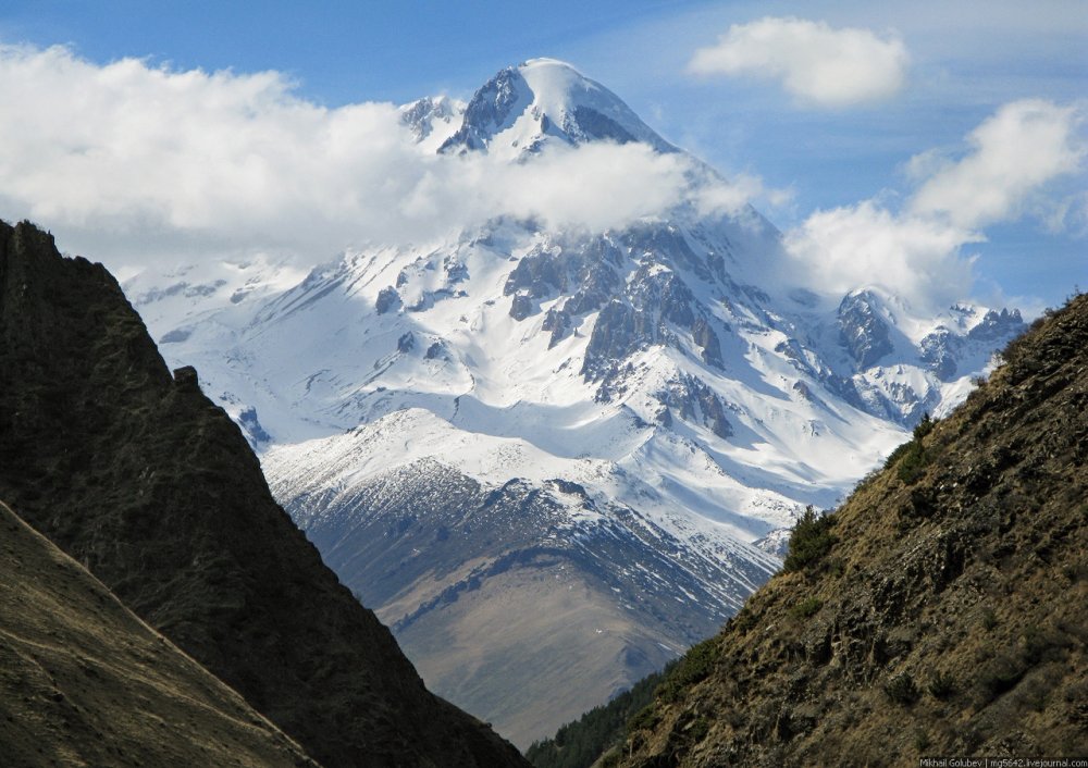 Вершина Казбек кавказские горы