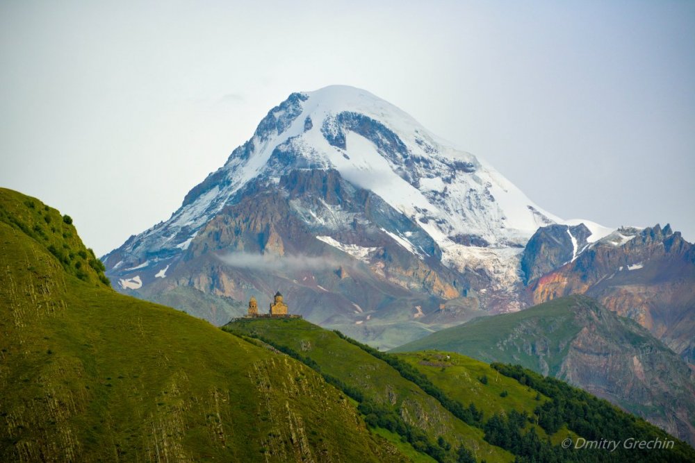 Природа горы Казбек Грузия