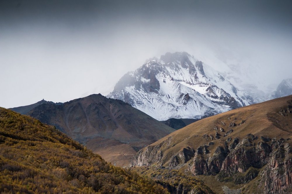 Природа горы Казбек Грузия