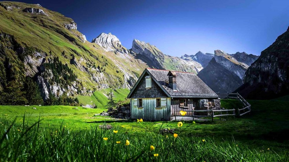 Природа домик в Швейцарии