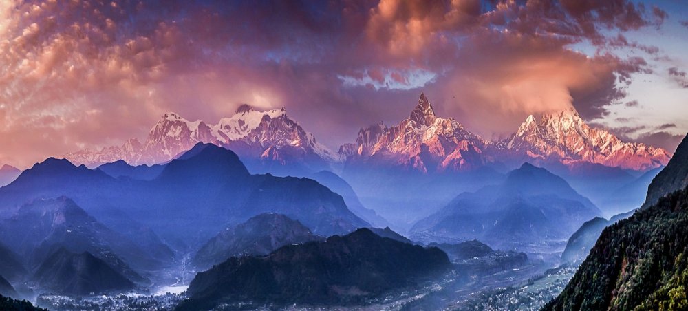 Красивые горы Гималаи