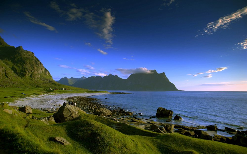 Лагунный берег Западного побережья Норвегии