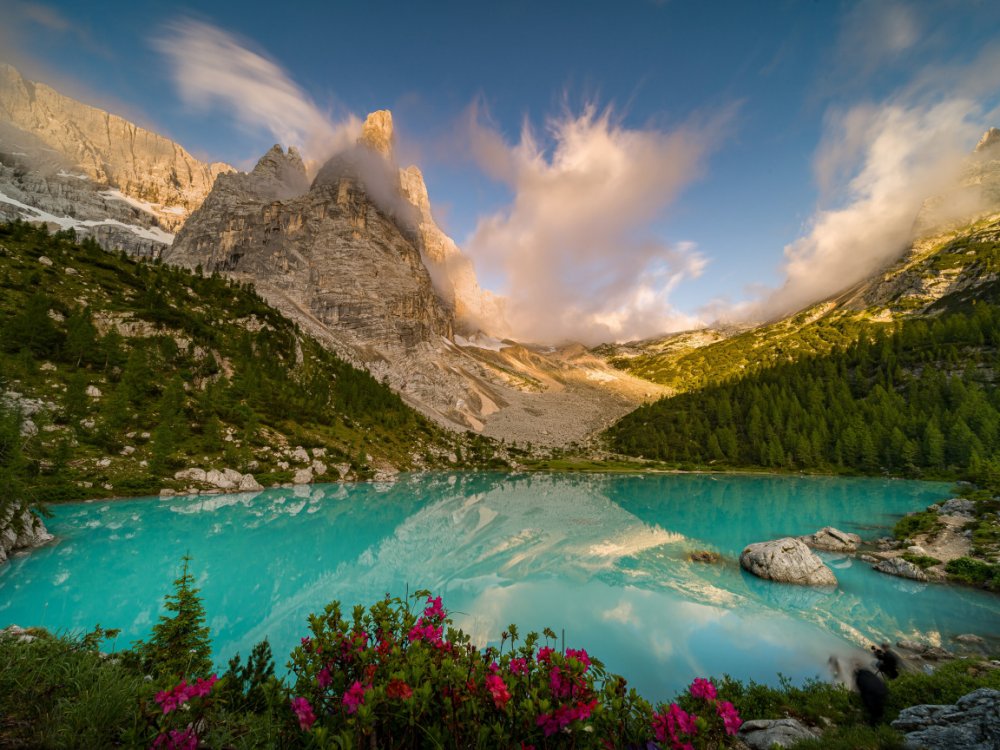 Италия Альпы озеро