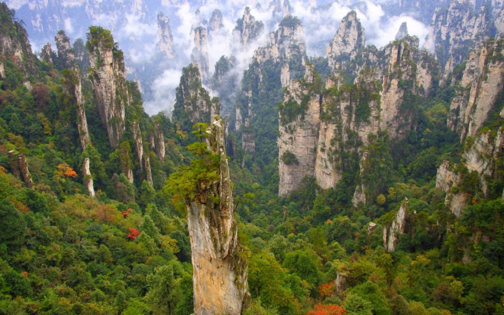 Китай горы Чжанцзяцзе пейзаж