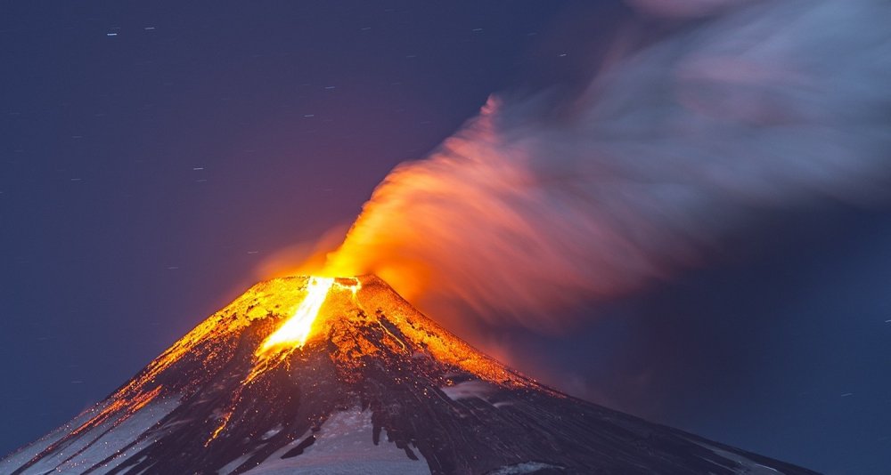 Риус вулкан извержение