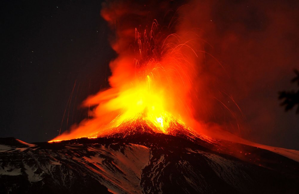 Действующий вулкан Этна