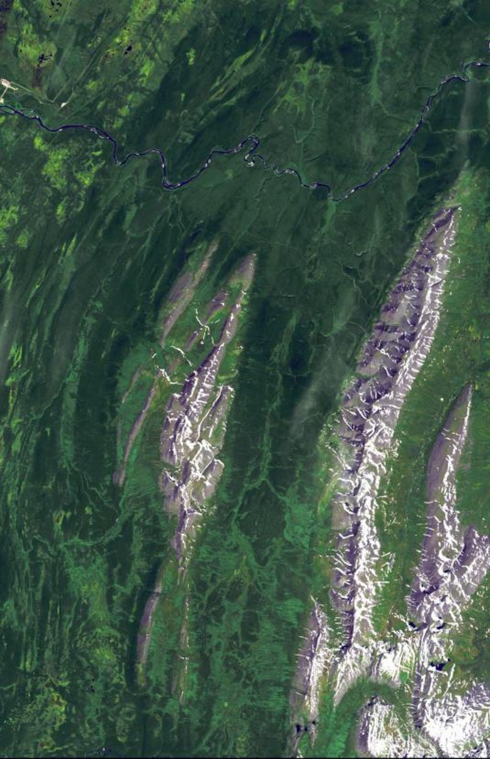 Уральские горы снимок со спутника