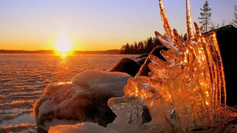 Байкал зимой солнце