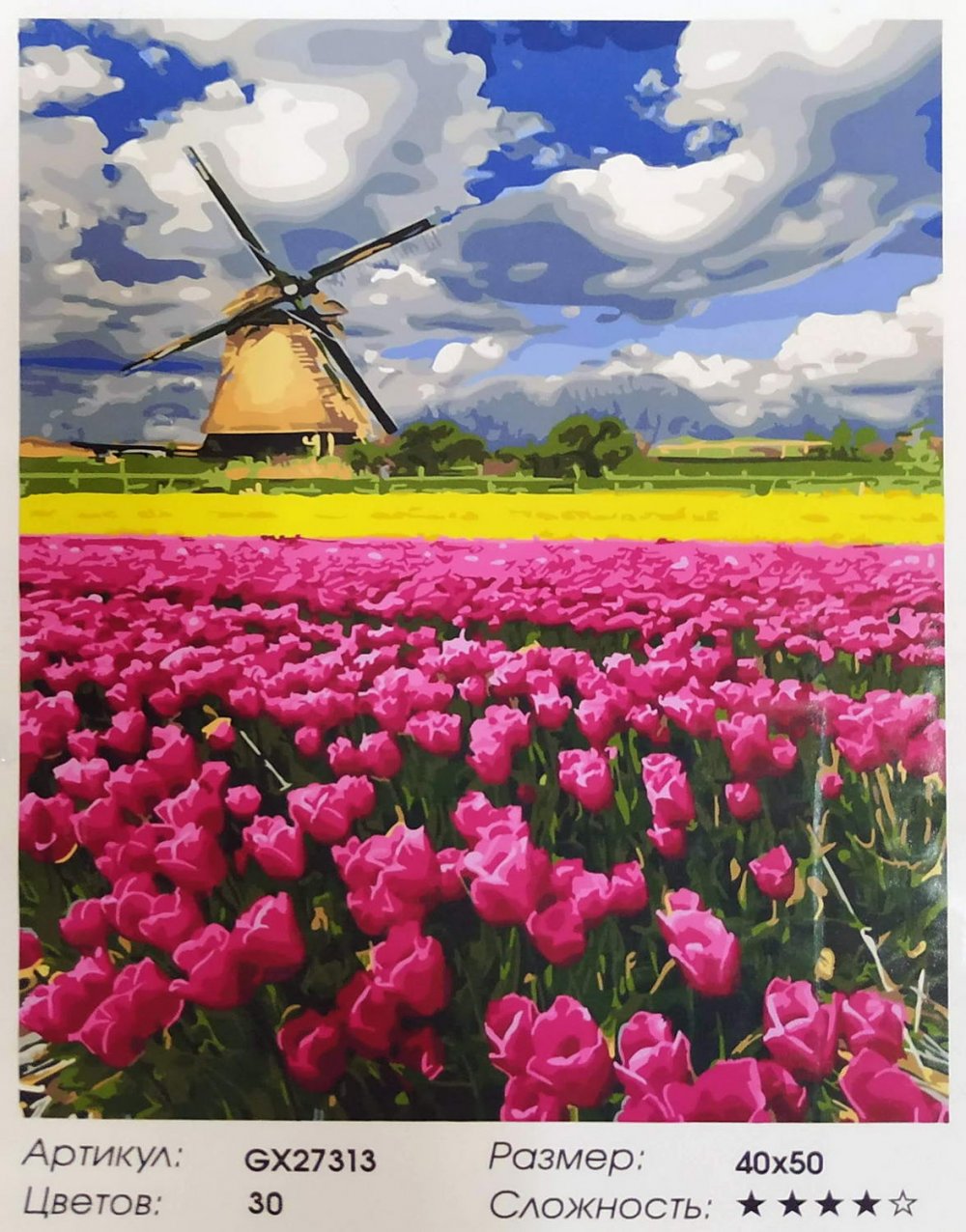 Голландия тюльпановые поля мельница в живописи