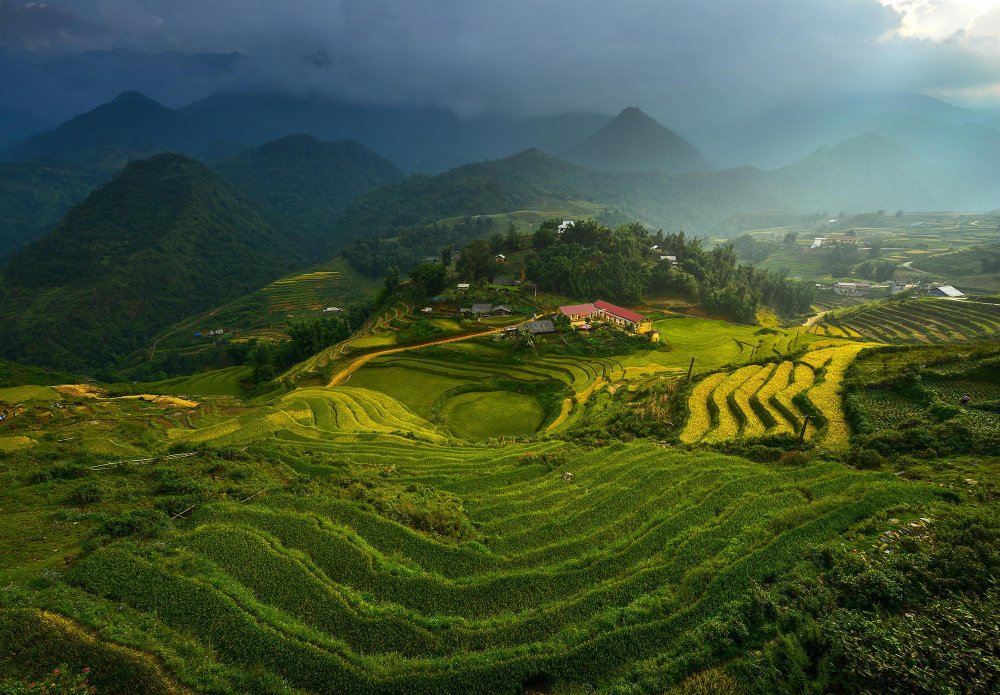 Рисовые террасы Хунхэ-Хани (провинция Юньнань)