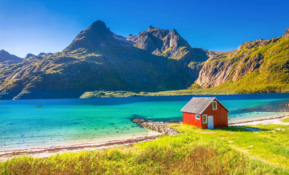 Норвегия фьорды и домики